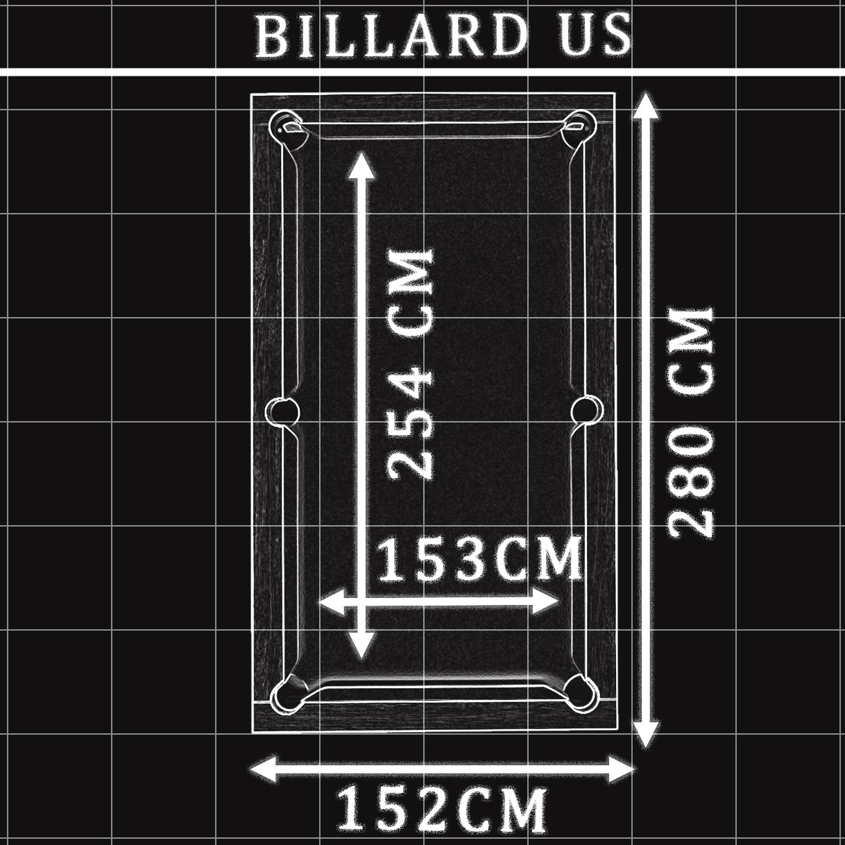 Taille billard americain